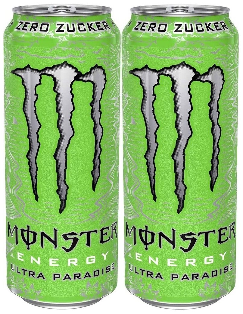Энергетический напиток Monster Energy Ultra Paradise / Монстер Ультра Парадис 2 шт. 500мл (Великобритания) - фотография № 1