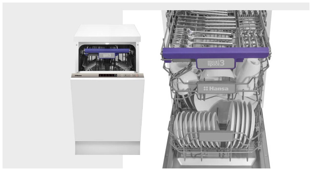 Посудомоечная машина Hansa ZIM455EH узкая белый - фотография № 2