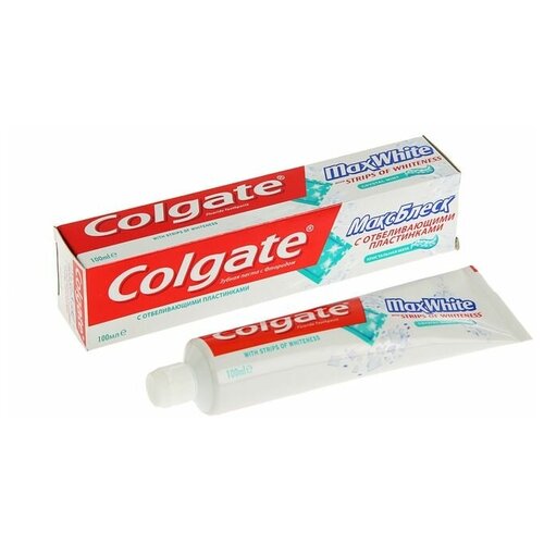 Зубная паста Colgate Max White, с отбеливающими пластинками, 100 мл