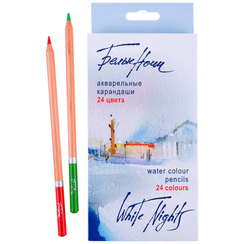 Завод художественных красок «Невская палитра» Карандаши акварельные набор 24 цвета, ЗХК Белые ночи, в картонной коробке