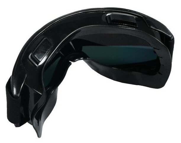 Очки-маска для езды на мототехнике стекло хамелеон черные