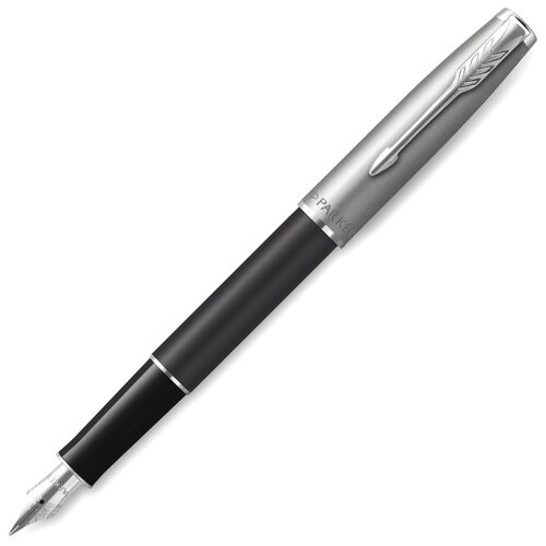 ручка шариковая parker sonnet sand blasted metal black lacquer черная 1 мм поворотная 2146867 PARKER Ручка перьевая Sonnet F546, F, 0.8 мм, 2146864, 1 шт.