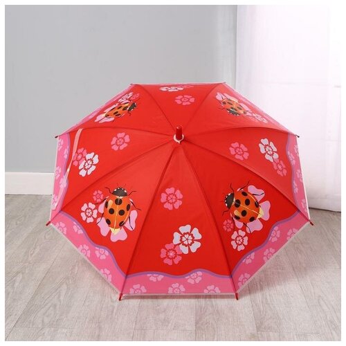 Зонт-трость Сима-ленд, красный зонт детский божья коровка полуавтоматический r 40см цвет красный