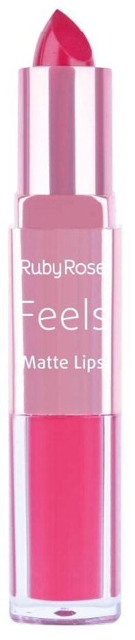 Ruby Rose Помада+блеск, HB-8608, Duo Matt Lips Feels, оттенок 315