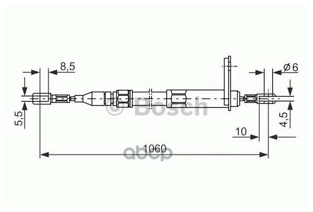 BOSCH 1 987 477 047 (1244201185 / 1244201185 / 1987477047) трос ручника л+п\ mb w201 / w124 all 83