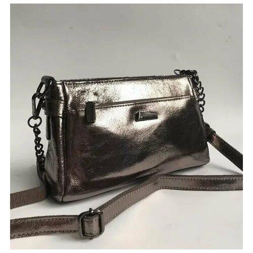 фото Женская кожаная сумка 8072 лайт пеутер (86903) fuzi house