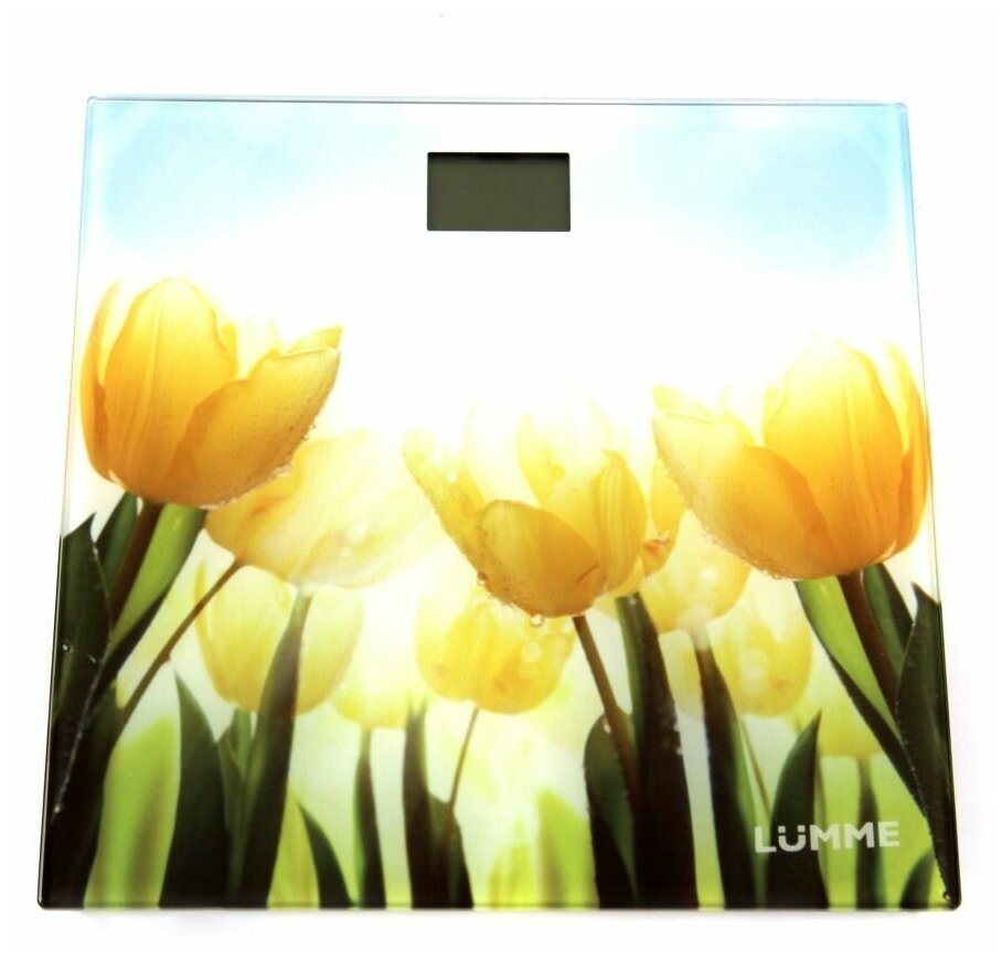 LUMME LU-1329 тюльпаны весы напольные сенсор, встроенный термометр - фотография № 9