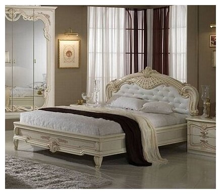 фото Кровать 2-х спальная 1800х2000 Диа Диана крем глянец