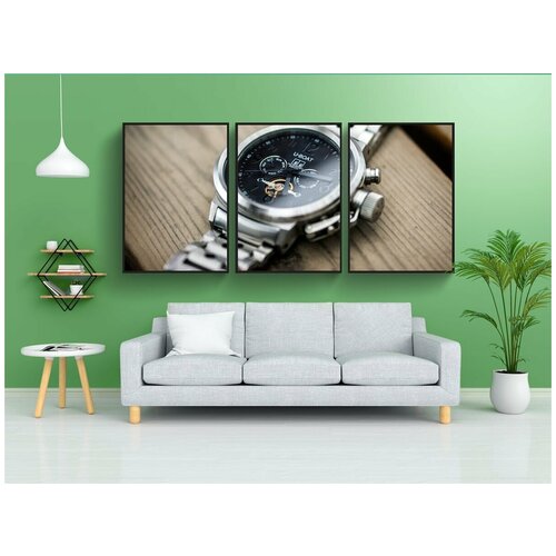 фото Набор модулных постеров для интерьера "смотреть, время, часы" 60x90 см. в тубусе, без рамки lotsprints