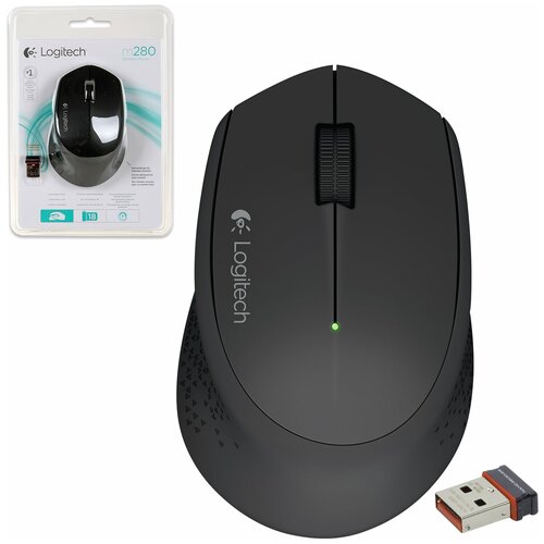 Мышь беспроводная LOGITECH M280 2 кнопки 1 колесо-кнопка оптическая черная 910-004287 256000₽
