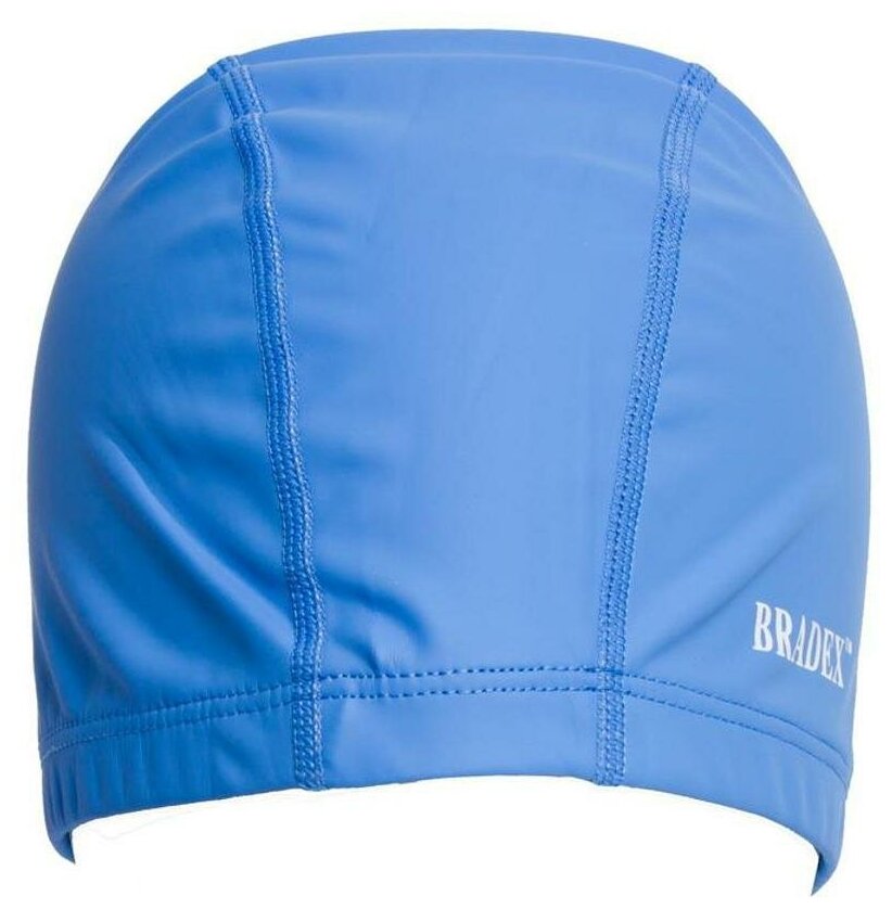 Шапочка для плавания Bradex (товары для спорта и отдыха текстильная покрытая ПУ синяя SF 0367)