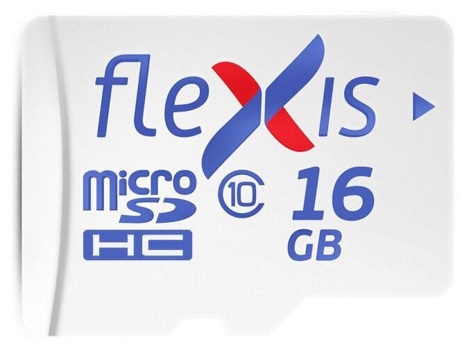 Карта памяти 16Gb - Flexis Micro Secure Digital HC Cl10 U1 FMSD016GU1A с переходником под SD (Оригинальная!)