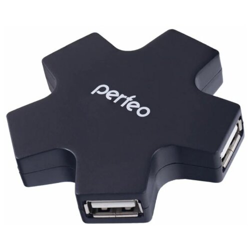 Хаб USB 4 порт Perfeo PF-HYD-6098H PF_5048 черный usb концентратор digma usb концентратор разъемов 4 серый
