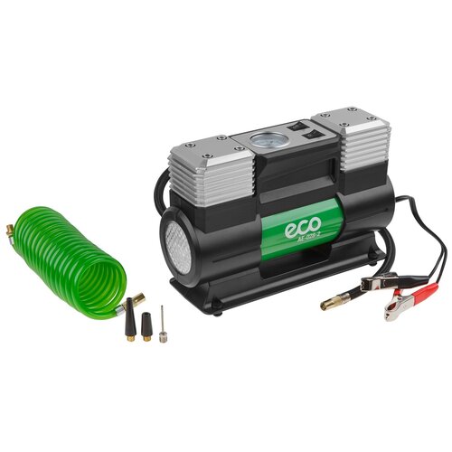 Автомобильный компрессор Eco AE-028-2 70 л/мин черный/зеленый