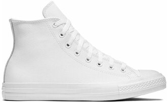 Кожаные кеды Converse (конверс) Chuck Taylor All Star 1T406 белые (37)