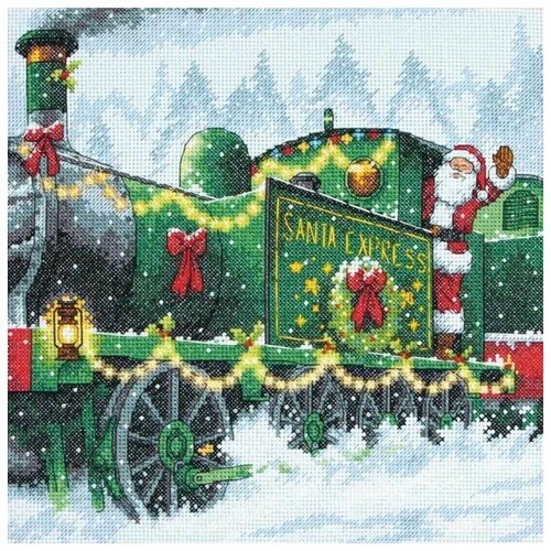 Набор для вышивания Dimensions Santa Express (Паровозик Санты) 70-08918 dimensions набор для вышивания santa s flight christmas stocking полет санты 08923