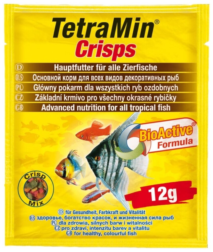 Корм для рыб TetraMin (тетра) Crisps пакет 12г (чипсы)/25 - 2 ед. товара - фотография № 1