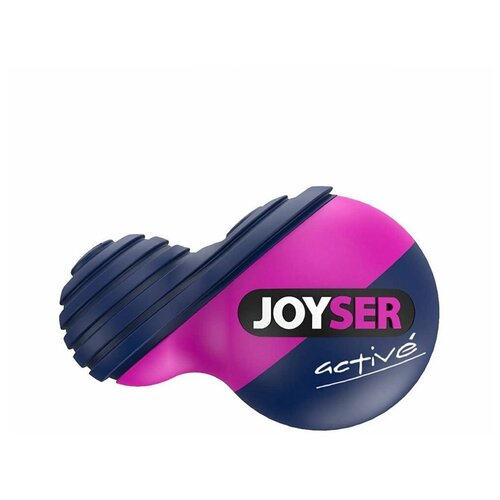 Игрушка JOYSER Active Duoball для собак Резиновый мяч с пищалкой M синий, розовый, 12 см