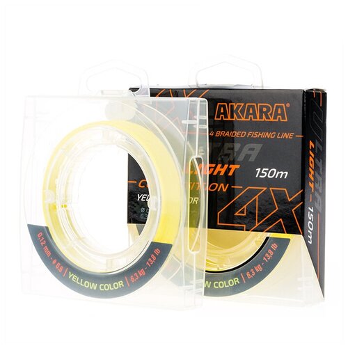 шнур рыболовный плетеный akara ultra light competition yellow 150 м 0 12 Шнур рыболовный плетеный Akara Ultra Light Competition Yellow 150 м 0,10