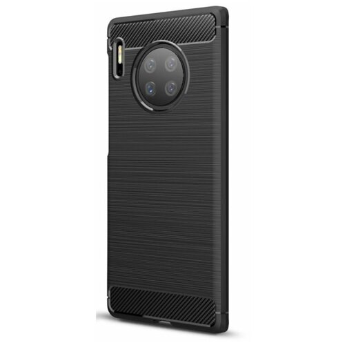 Brodef Carbon Силиконовый чехол для Huawei Mate 30 Pro Черный brodef carbon силиконовый чехол для huawei honor x6 красный