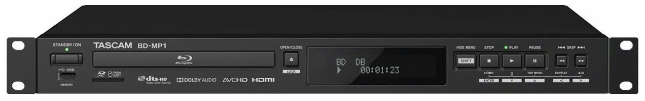 Tascam BD-MP1 мультимедиа плеер Blu-ray, DVD, CD, SD карт, USB