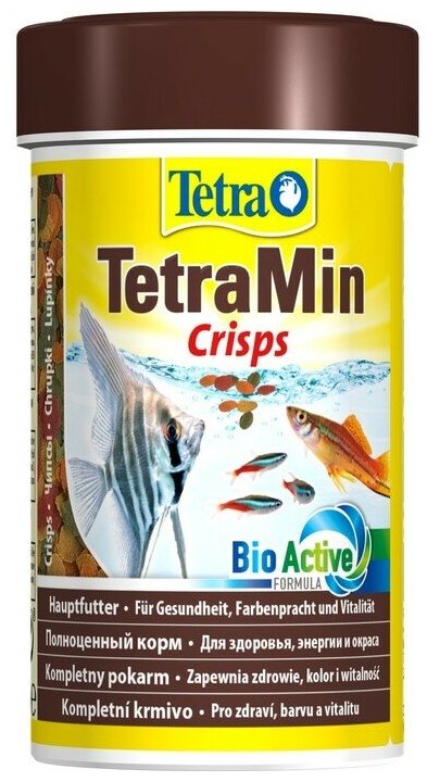 Корм для рыб TetraMin Crisps (фасовка 100 грамм), чипсы - фотография № 1