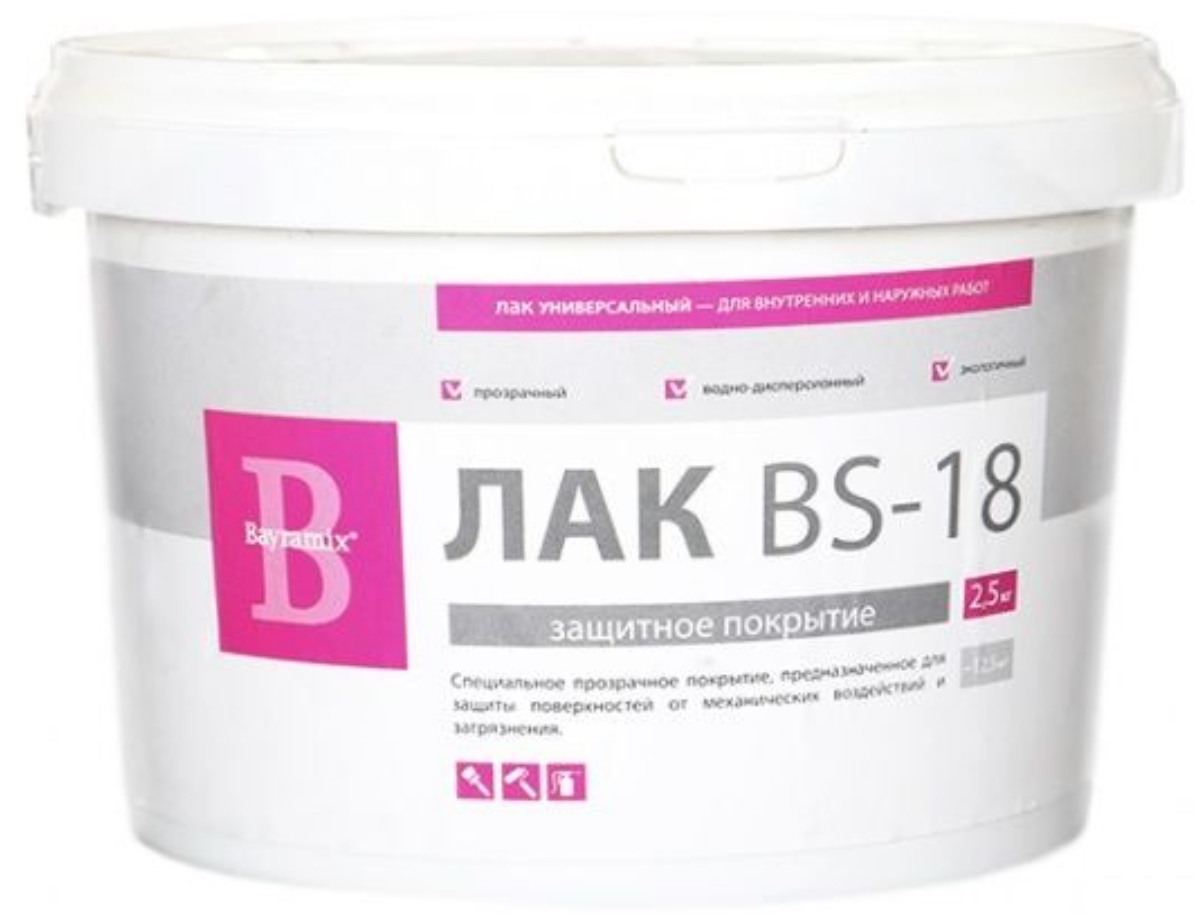 Лак для Интерьера Bayramix BS-18 2.5кг Прозрачный Полуматовый Защитное Покрытие