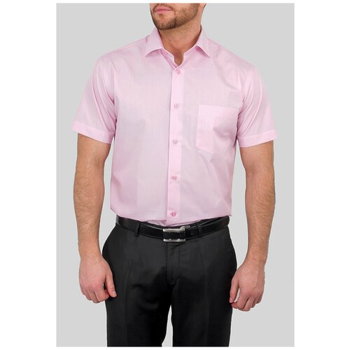 Рубашка GREG, размер 174-184/42, розовый блуза darivagale классический стиль свободный силуэт короткий рукав однотонная размер 52 белый