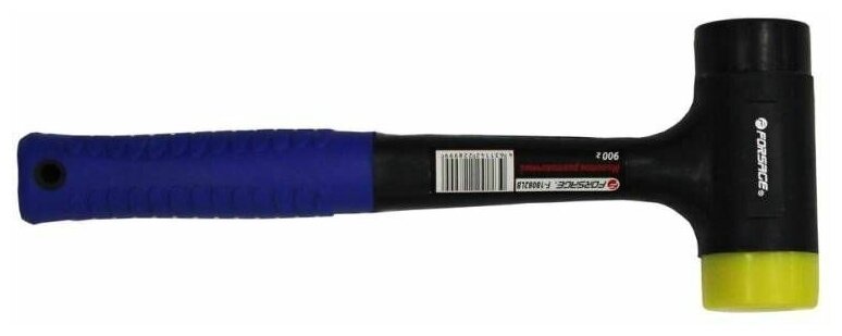 Молоток рихтовочный безынерционный с фиберглассовой ручкой и резиновой противоскользящей накладкой (900г) Forsage F-18082LB