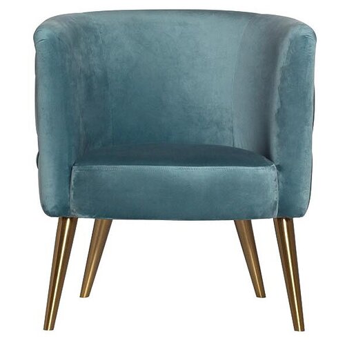 фото Garda decor кресло велюровое бирюзовое на металлических ножках