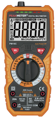 Мультиметр PeakMeter PM18C цифровой True RMS