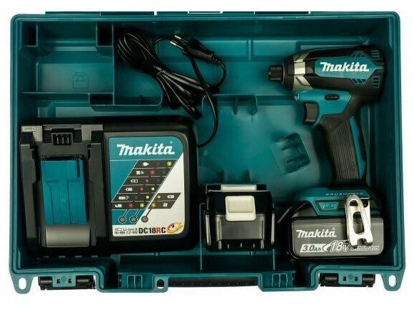 Аккумуляторный ударный шуруповерт Makita LXT, 18 В, 170 Нм, 3400 об/мин, 1/4", DTD153RT