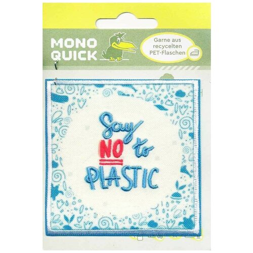 Термоаппликация Say no to plastic Эко (Скажи нет пластику)