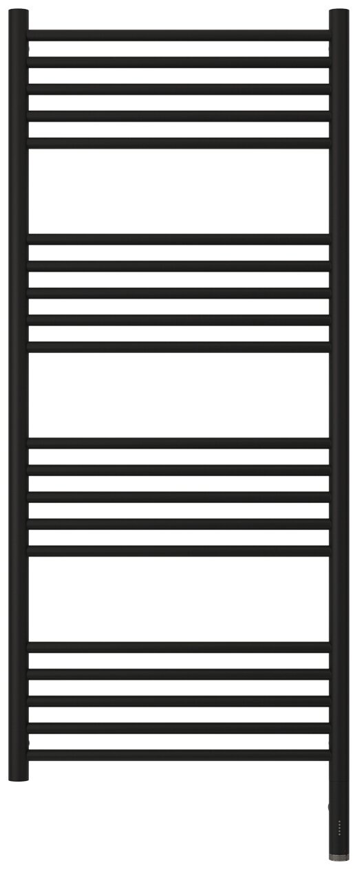 Электрический полотенцесушитель Сунержа Богема 3.0 прямая 1200x500 МЭМ Пр. матовый черный арт. 31-5805-1250