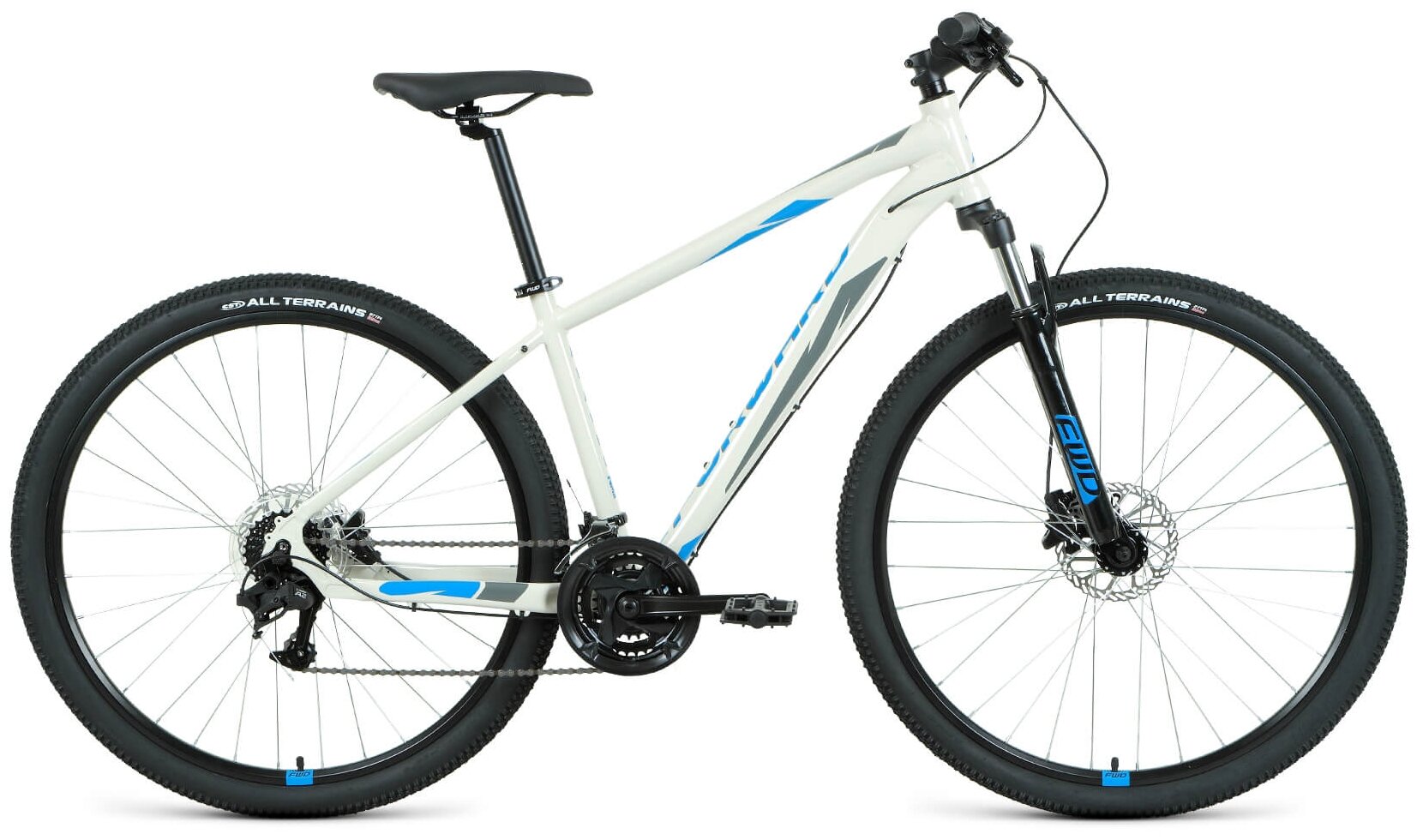 Велосипед Forward Apache 29 3.2 HD 2022 рост 19 серый/синий