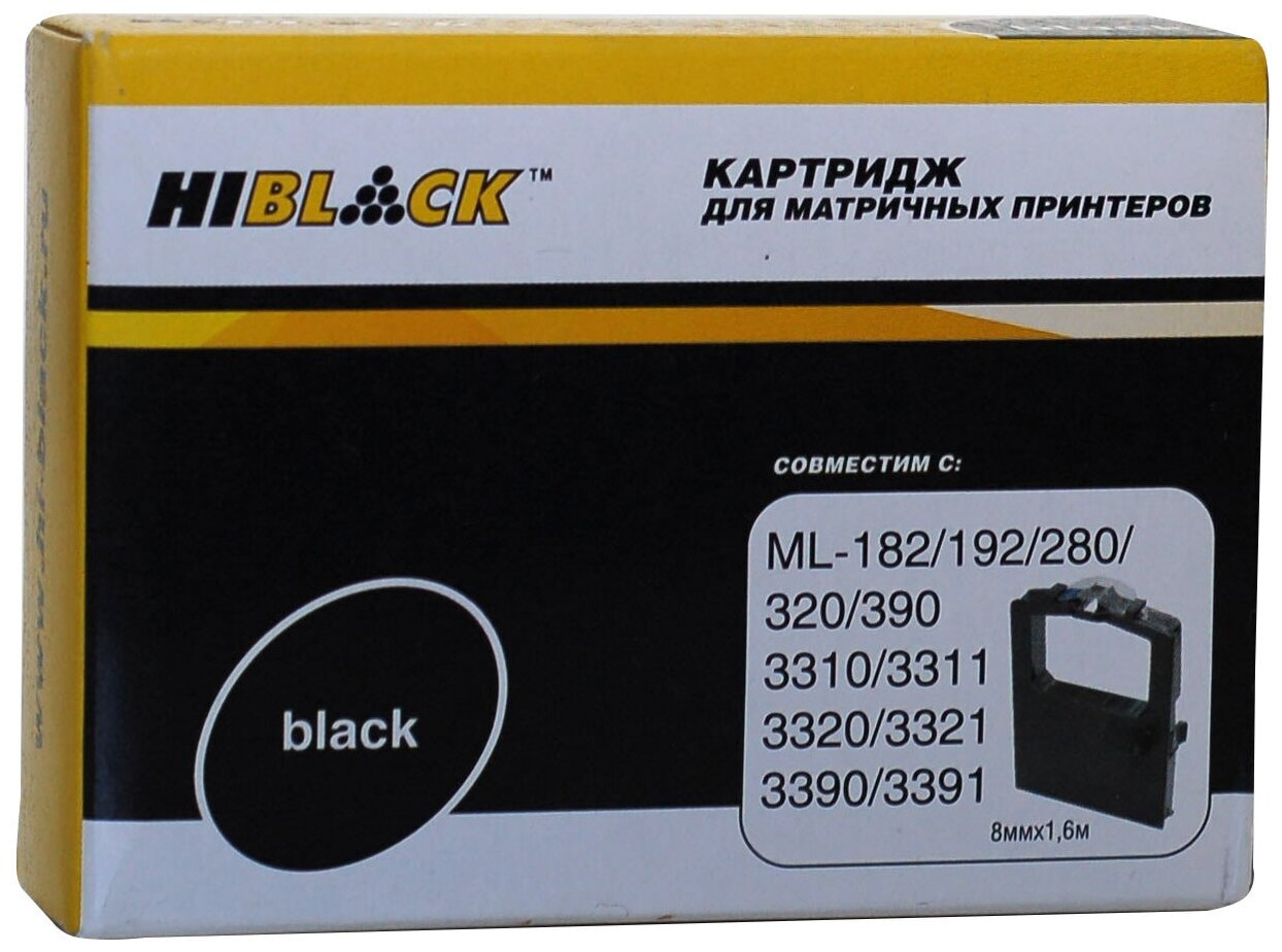 Картридж Hi-Black для Oki Microline 182/320/192/193/321/390/3310/3311/3320 Bk б/шва16м