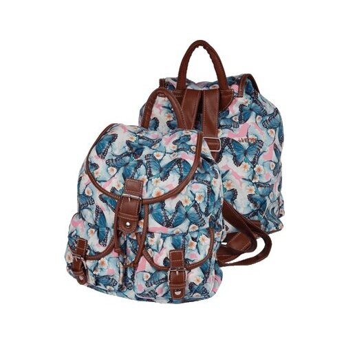 фото Рюкзак подростковый "devente. butterfly" 34x32x18 см, водонепроницаемый текстиль, 1отд. 7032927