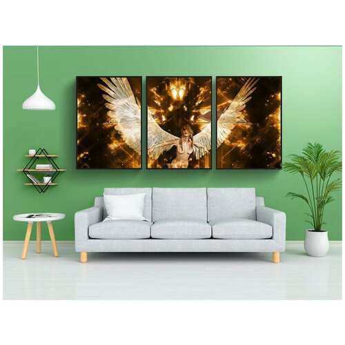 фото Набор модулных постеров для интерьера "ангел, небеса, матрица" 60x90 см. в тубусе, без рамки lotsprints