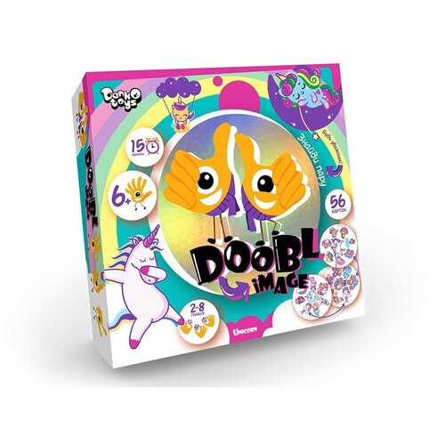 Детская настольная игра «Двойная картинка» серии «Doobl Image», круглые карты DBI-01-04