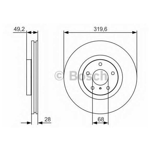 0986479R22 Диск торм. NISSAN, INFINITI Murano, M, G, Skyline coupe, Fairlady Z, Skyline, Fuga BOSCH