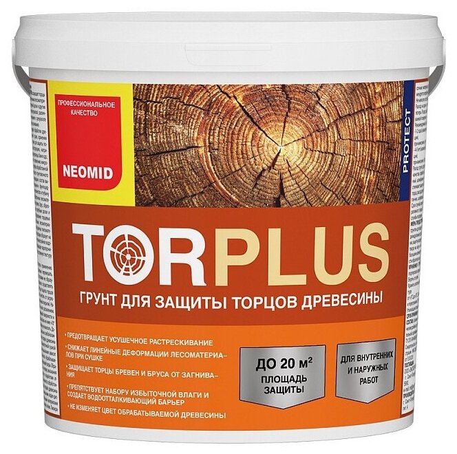 Состав для защиты торцов бревен NEOMID TOR PLUS - 25 л.