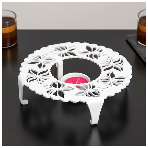 фото Подставка для подогрева «бабочки», 18,6×18,6×4,6 см цвет белый mikimarket