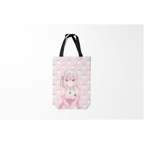фото Сумка-шоппер / 31х42 см / аниме / re zero. жизнь с нуля в альтернативном мире эмилия burnettie
