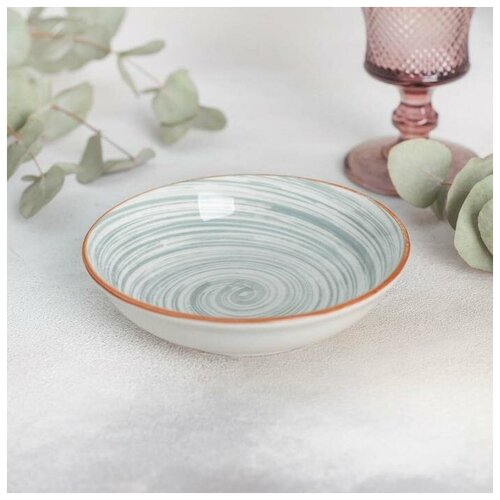 Тарелка керамическая глубокая «Искушение», 280 мл, d=14 см, цвет серый (1шт.)