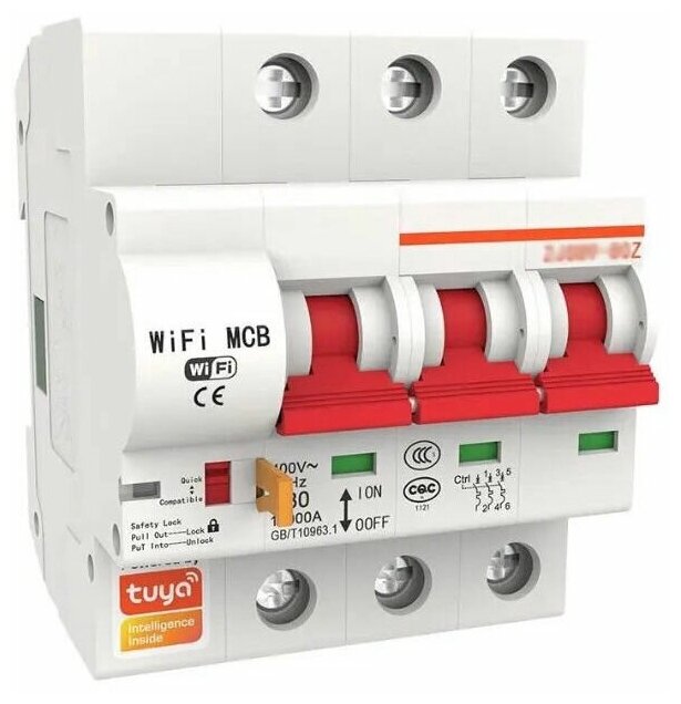 Умный WIFI автоматический выключатель PS-link MCB-3P - фотография № 8