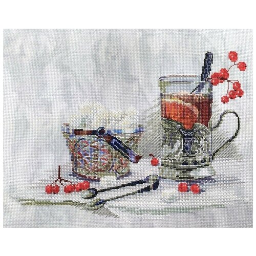 Набор для вышивания Марья Искусница Чай с калиной 04.009.21, размер 30х25 см
