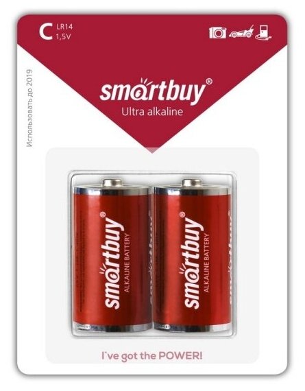 Элемент питания Smartbuy Ultra Alkaline LR14 C бл 2