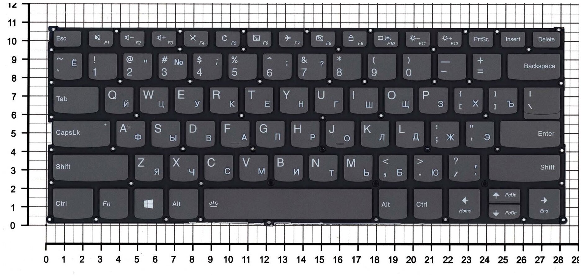 Клавиатура для ноутбука Lenovo Yoga 730-15IKB черная с подсветкой