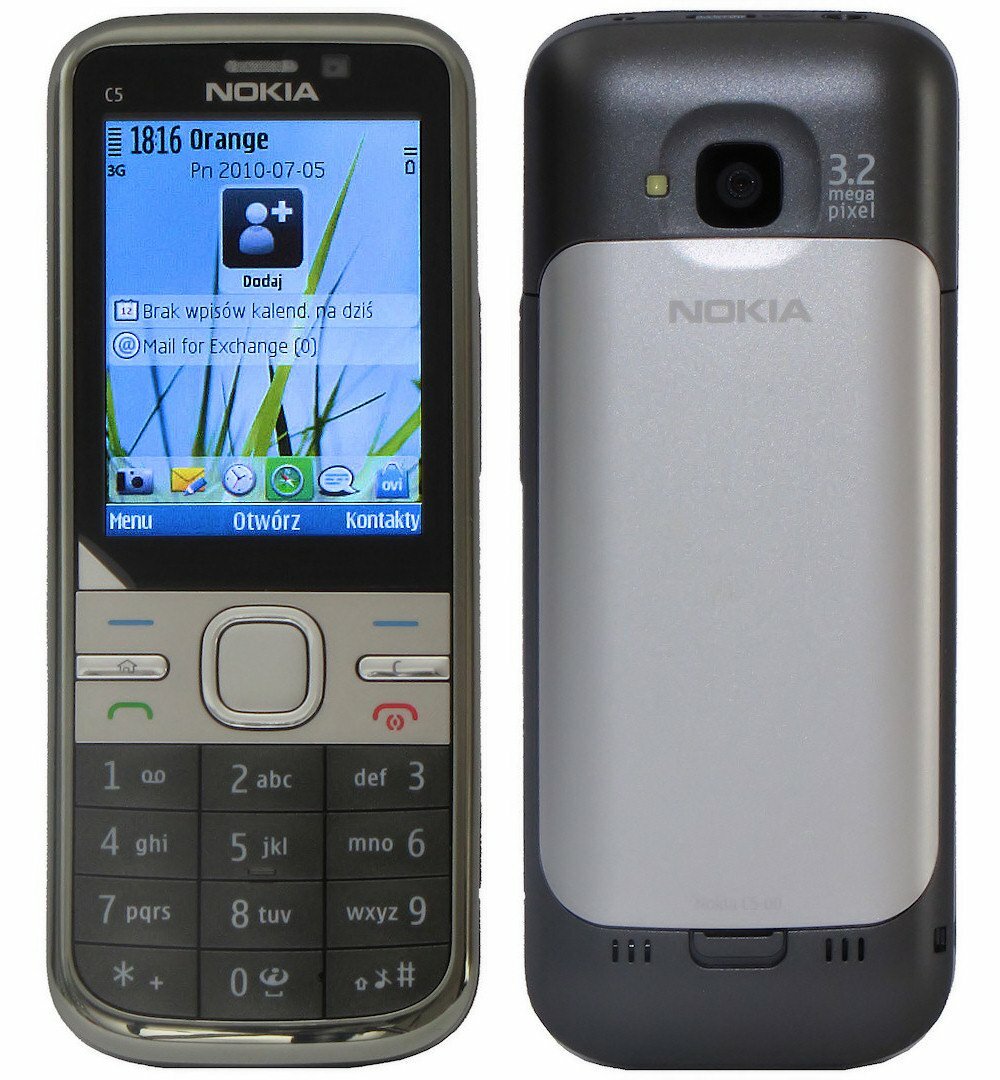 Nokia C5-00, 1 SIM, серый