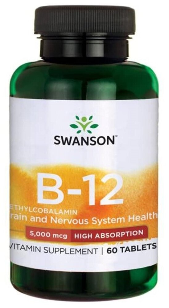 Swanson Vitamin B12 5000 мкг 60 таб (Swanson)
